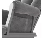 Child Craft Set Poltrona a Dondolo e Ottomana Cozy Glider, Cuscino Imbottito con Comode Tasche Portaoggetti, Base e Struttura in Legno Massello