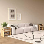Acekool Comodino in Rattan con Porta Type C, Tavolino da Notte con Cassetto e Ripiano Aperto, Set di 2 Tavolini Laterali Boho