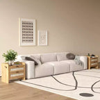 Acekool Comodino in Rattan con Stazione di Ricarica, Comodino Bohemien con 2 Cassetti, Porta Tipo C e USB