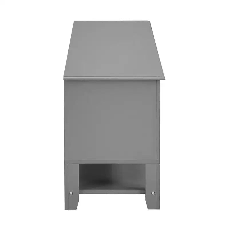 VIYET 59Mobile TV moderno per TV da 60", consolle multimediale in MDF grigio con contenitori multifunzionali e ante magnetiche silenziose