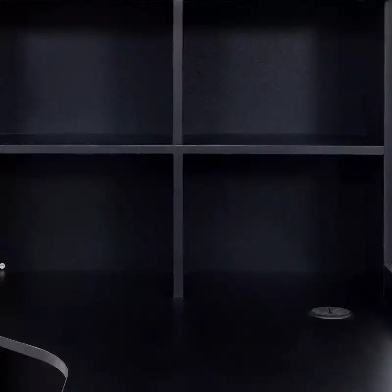 Scrivania angolare a L TUYOHW, Scrivania per computer con libreria e scaffali, Scrivania da studio 2 in 1 con cassetti, armadietti, Scrivania moderna per ufficio, studio