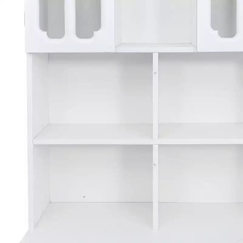 Scrivania angolare a L TUYOHW, Scrivania per computer con libreria e scaffali, Scrivania da studio 2 in 1 con cassetti, armadietti, Scrivania moderna per ufficio, studio