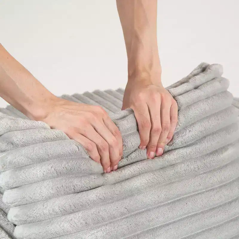 TUYOHW Divano Lounge in Velluto a Coste, Divano Moderno Imbottito con Tessuto a Coste, Cuscini Decorativi, Divani per Soggiorno, Camera da Letto, Nessun Montaggio Richiesto, Grigio Fumo