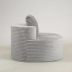 TUYOHW Divano Lounge in Velluto a Coste, Divano Moderno Imbottito con Tessuto a Coste, Cuscini Decorativi, Divani per Soggiorno, Camera da Letto, Nessun Montaggio Richiesto, Grigio Fumo