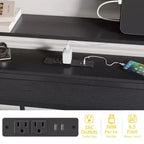 Struttura letto a piattaforma in metallo full-size con luci LED Stazione di ricarica Testiera a 2 ripiani Industriale in legno Nessuna molla necessaria USB per ragazzi