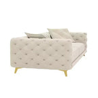Divano letto matrimoniale moderno convertibile con pouf mobile, divano letto estraibile profondo in velluto per soggiorno o camera degli ospiti - Panipeachy