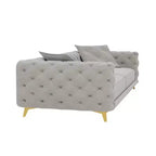 Divano letto matrimoniale moderno convertibile con pouf mobile, divano letto estraibile profondo in velluto per soggiorno o camera degli ospiti - Panipeachy