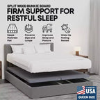 Continental Sleep, Basi per letto a castello in legno massello con superficie Premium da 38 mm, a doghe, per materasso matrimoniale, 4 pezzi, supporto sotto materasso