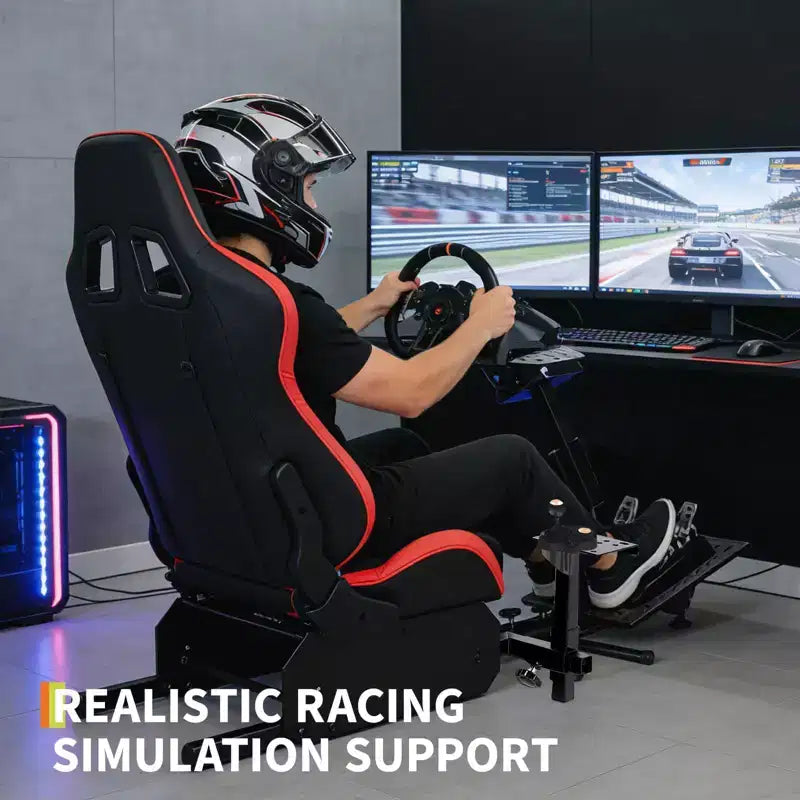 Supporto per Volante da Corsa, Postazione di Guida Simulatore Pieghevole per g923/g920/g29, Supporto per Volante e Angolo Pedali Regolabili, Postazione di Guida Sim Racing