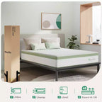 Materasso Novilla 12 pollici, a rigidità media, ibrido in memory foam/molle insacchettate, in scatola, con isolamento del movimento
