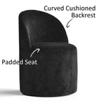 Set da pranzo per 6 persone, tavolo ovale da 79 pollici e sedie a botte senza braccioli in tessuto ciniglia con rotelle, perfette per cucine - Panipeachy