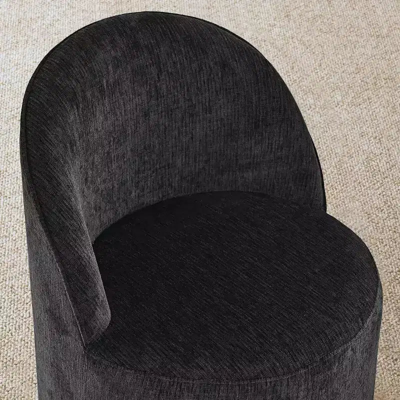 Set da pranzo per 6 persone, tavolo ovale da 79 pollici e sedie a botte senza braccioli in tessuto ciniglia con rotelle, perfette per cucine - Panipeachy