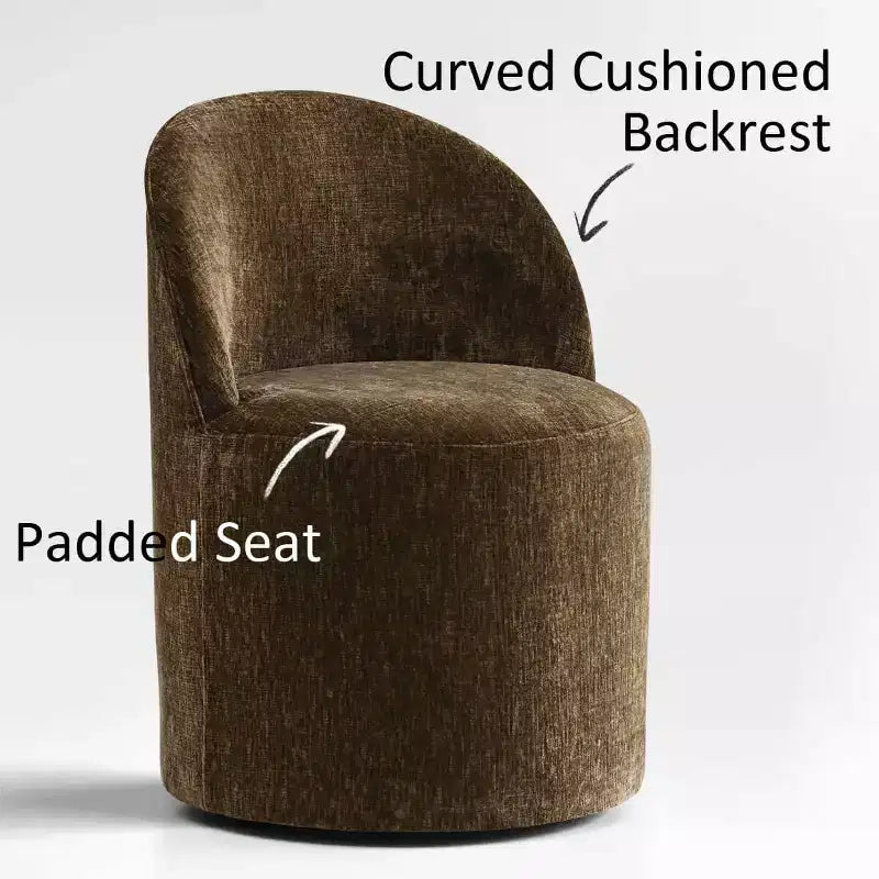 Set da pranzo per 6 persone, tavolo ovale da 79 pollici e sedie a botte senza braccioli in tessuto ciniglia con rotelle, perfette per cucine - Panipeachy