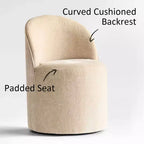 Set da pranzo per 6 persone, tavolo ovale da 79 pollici e sedie a botte senza braccioli in tessuto ciniglia con rotelle, perfette per cucine - Panipeachy
