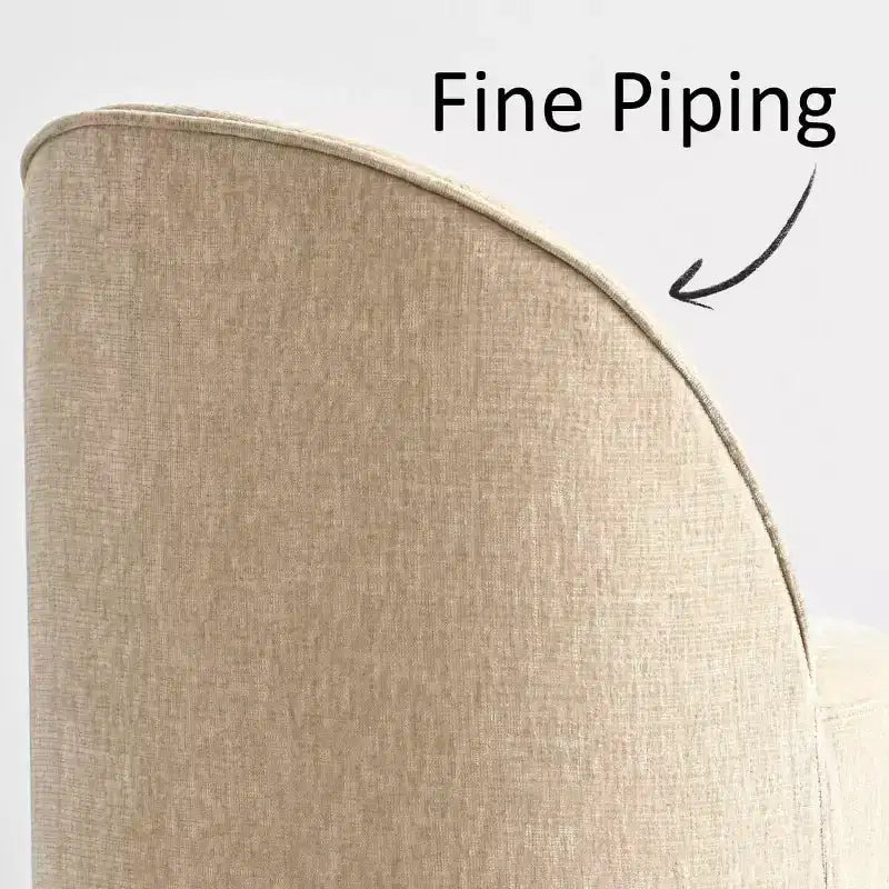 Set da pranzo per 6 persone, tavolo ovale da 79 pollici e sedie a botte senza braccioli in tessuto ciniglia con rotelle, perfette per cucine - Panipeachy