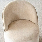 Set da pranzo per 6 persone, tavolo ovale da 79 pollici e sedie a botte senza braccioli in tessuto ciniglia con rotelle, perfette per cucine - Panipeachy
