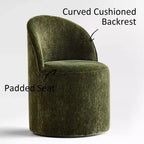 Set da pranzo per 6 persone, tavolo ovale da 79 pollici e sedie a botte senza braccioli in tessuto ciniglia con rotelle, perfette per cucine - Panipeachy