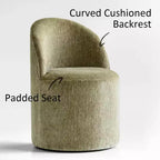 Set da pranzo per 6 persone, tavolo ovale da 79 pollici e sedie a botte senza braccioli in tessuto ciniglia con rotelle, perfette per cucine - Panipeachy