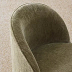 Set da pranzo per 6 persone, tavolo ovale da 79 pollici e sedie a botte senza braccioli in tessuto ciniglia con rotelle, perfette per cucine - Panipeachy