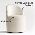 Set da pranzo per 6 persone, tavolo ovale da 79 pollici e sedie a botte senza braccioli in tessuto ciniglia con rotelle, perfette per cucine - Panipeachy