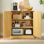 Mobile Credenza Ondulato, Design Curvo Moderno, Mobile Contenitore a Due Ante, per Cucina/Camera da Letto/Soggiorno