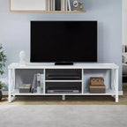 AndMakers Mobile TV in Legno da 58,27 pollici con 4 Ripiani Contenitori Adatto a TV fino a 65 pollici