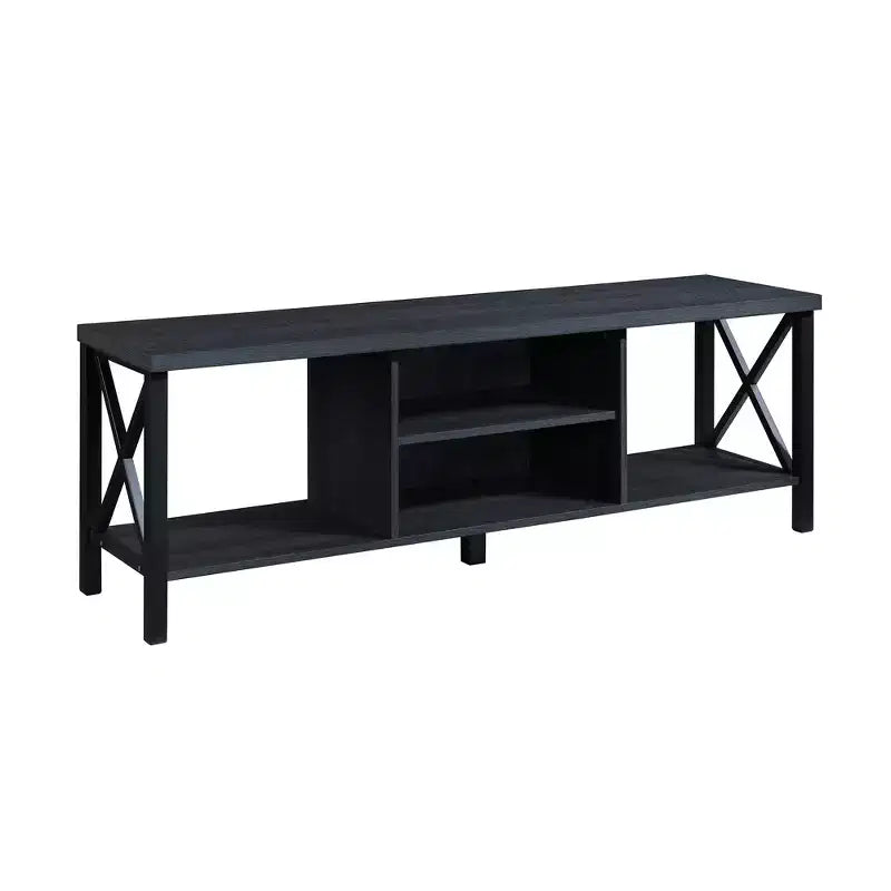 AndMakers Mobile TV in Legno da 58,27 pollici con 4 Ripiani Contenitori Adatto a TV fino a 65 pollici
