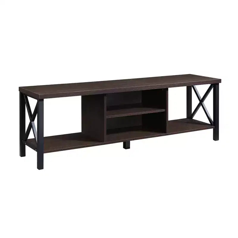 AndMakers Mobile TV in Legno da 58,27 pollici con 4 Ripiani Contenitori Adatto a TV fino a 65 pollici
