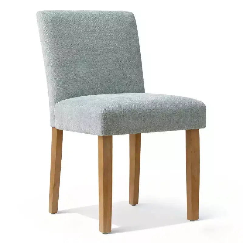 Set di 4 sedie da pranzo in stile Modern Farmhouse, sedie Parsons imbottite in tessuto testurizzato intrecciato con gambe in legno massello - Panipeachy