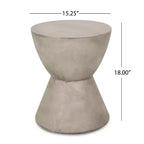 Tavolino da Esterno in Cemento Leggero Design Moderno Scultoreo, Resistente alle Intemperie e Facile da Spostare per Patio, Balcone o Giardino