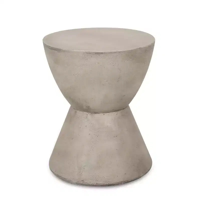 Tavolino da Esterno in Cemento Leggero Design Moderno Scultoreo, Resistente alle Intemperie e Facile da Spostare per Patio, Balcone o Giardino