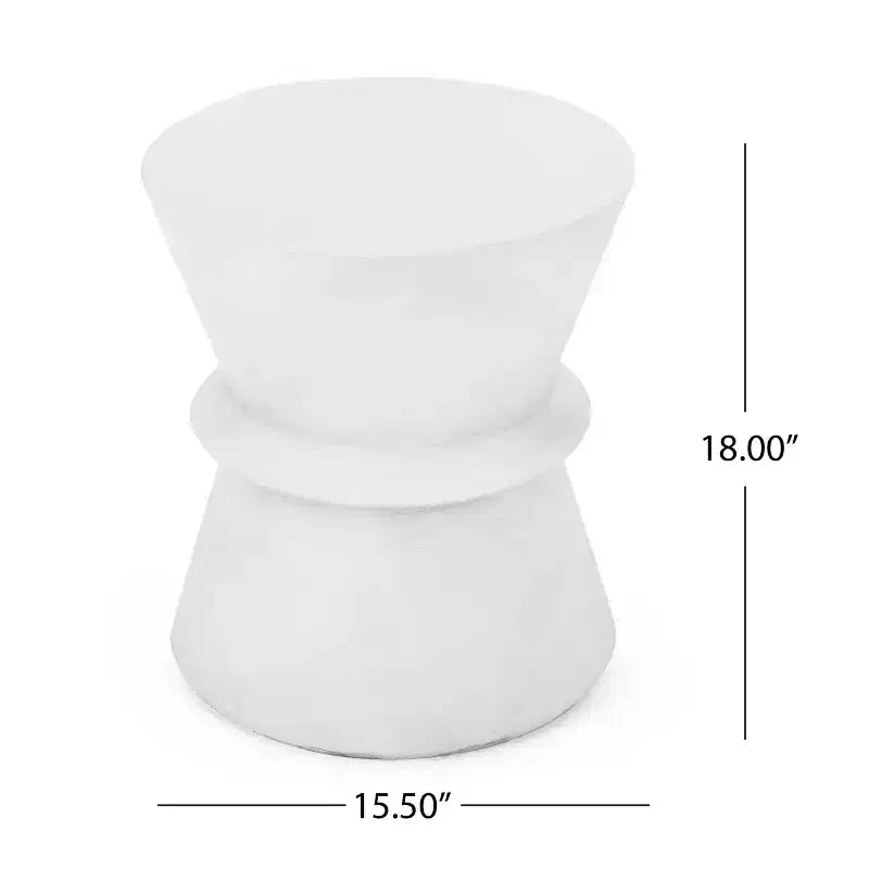Tavolino da Esterno in Cemento Leggero Design Moderno Scultoreo, Resistente alle Intemperie e Facile da Spostare per Patio, Balcone o Giardino