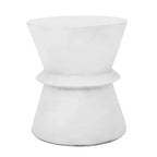 Tavolino da Esterno in Cemento Leggero Design Moderno Scultoreo, Resistente alle Intemperie e Facile da Spostare per Patio, Balcone o Giardino