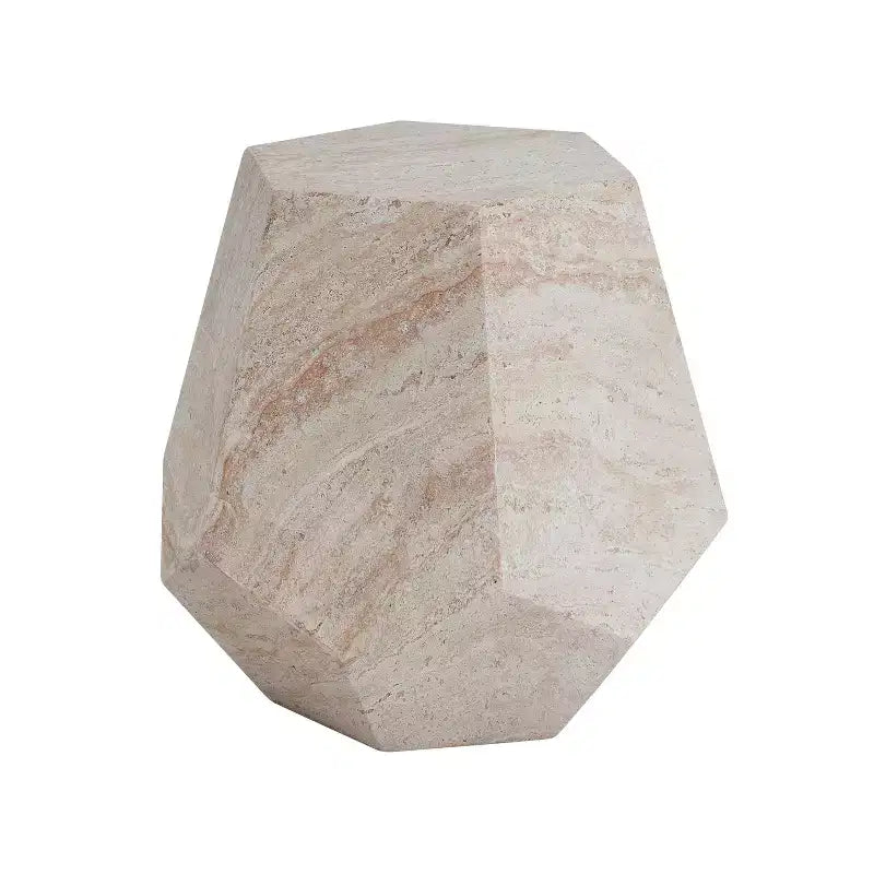 Tavolino da Esterno in Cemento Leggero Design Moderno Scultoreo, Resistente alle Intemperie e Facile da Spostare per Patio, Balcone o Giardino
