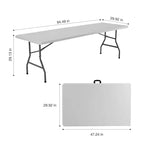 Tavolo Pieghevole Portatile MAYEERTY, Resistente con Maniglia per Campeggio, Picnic, Feste