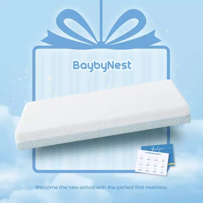 BaybyNest Mini Materasso per culla 38x24x4, Copertura in Lyocell traspirante lavabile, Materasso per box e Gel Memory Foam comfort, Adatto per culle mini e portatili