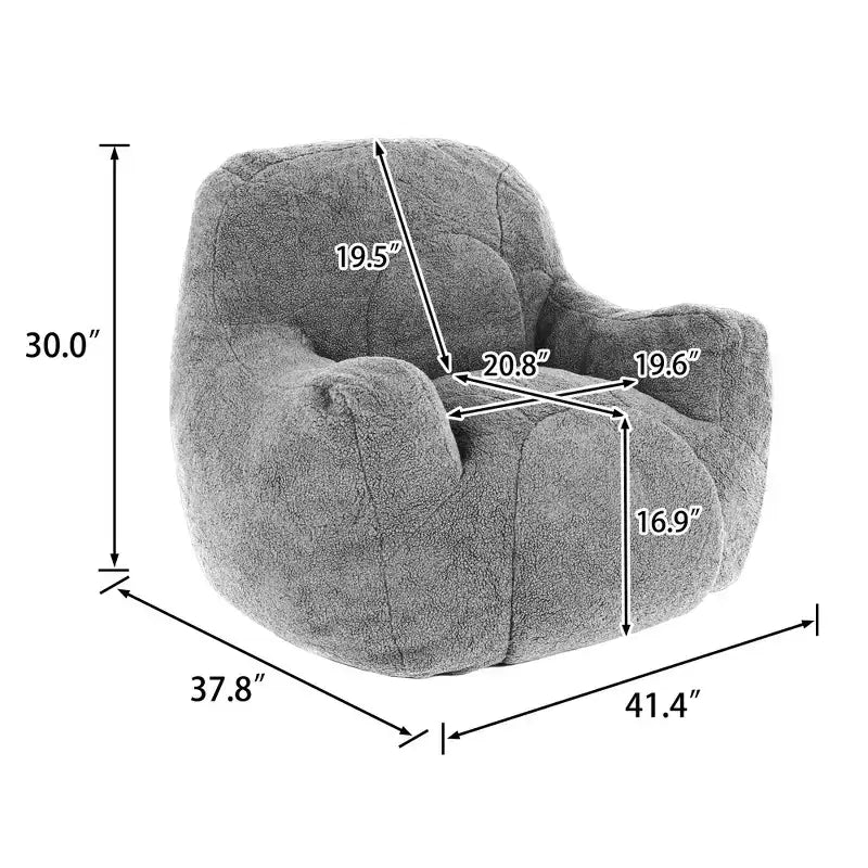 Poltrona a Sacco con Imbottitura, Divano a Sacco con Morbida Imbottitura Trapuntata, Divano Soffice e Comodo, Comode e Accoglienti Poltrone a Sacco con Memory Foam per Dormitorio