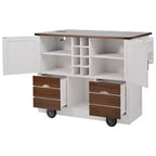 Carrello da Cucina Pieghevole 54 Farmhouse con Ruote Grandi per Cucina o Sala da Pranzo-Panipeachy