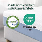 Materasso in memory foam Zinus 12 Queen Cooling Essential, senza fibra di vetro, rigidità media, strati rinfrescanti traspiranti, materiali certificati sicuri