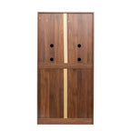 Mobile da Cucina Dispensa da 160 cm con Ante e Ripiani, Armadio Contenitore Indipendente per Sala da Pranzo, Credenza