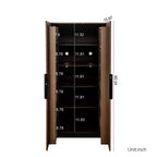 Mobile da Cucina Dispensa da 160 cm con Ante e Ripiani, Armadio Contenitore Indipendente per Sala da Pranzo, Credenza