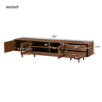 GDFStudio Petty Mobile TV Moderno 78 con Ante in Vetro Scanalato. 2 Cassetti e Ripiani