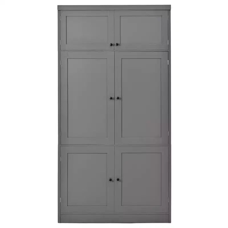 Whisen Dispensa da Cucina Autoportante Alta 203 cm, Credenze, Armadio Contenitore Grande
