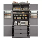Whisen Dispensa da Cucina Autoportante Alta 203 cm, Credenze, Armadio Contenitore Grande