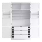 Whisen Dispensa da Cucina Autoportante Alta 203 cm, Credenze, Armadio Contenitore Grande