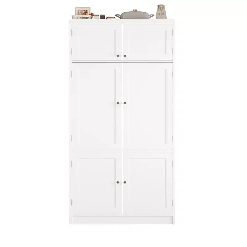 Whisen Dispensa da Cucina Autoportante Alta 203 cm, Credenze, Armadio Contenitore Grande
