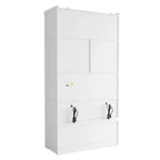 Whisen Dispensa da Cucina Autoportante Alta 203 cm, Credenze, Armadio Contenitore Grande