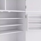 Whisen Dispensa da Cucina Autoportante Alta 203 cm, Credenze, Armadio Contenitore Grande