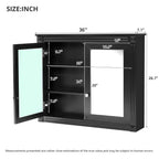 GDFStudio Pensile da Bagno Peng con 2 Specchi e Ripiani Regolabili