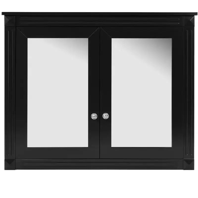 GDFStudio Pensile da Bagno Peng con 2 Specchi e Ripiani Regolabili